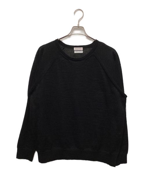 NICENESS（ナイスネス）NICENESS (ナイスネス) MERRILL/クルーネックフ゜ルオーハ゛ー ブラック サイズ:Lの古着・服飾アイテム