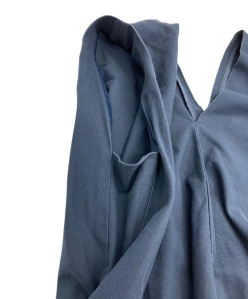 ATON（エイトン）ATON (エイトン) SUPIMA CLOTH フレアドレス ネイビー サイズ:SIZE 00の古着・服飾アイテム