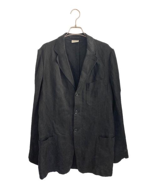 DRIES VAN NOTEN（ドリスヴァンノッテン）DRIES VAN NOTEN (ドリスヴァンノッテン) リネン3Bジャケット ブラック サイズ:46の古着・服飾アイテム