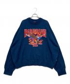 paragraphパラグラフ）の古着「プリントコットンニット」｜ネイビー