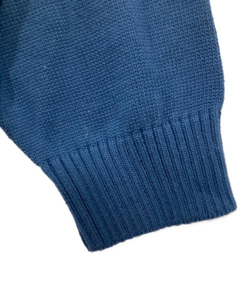 paragraph（パラグラフ）paragraph (パラグラフ) プリントコットンニット ネイビー サイズ:Freeの古着・服飾アイテム