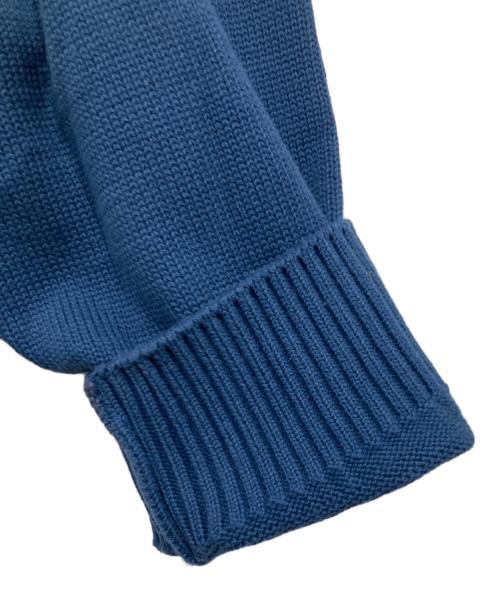 paragraph（パラグラフ）paragraph (パラグラフ) プリントコットンニット ネイビー サイズ:Freeの古着・服飾アイテム