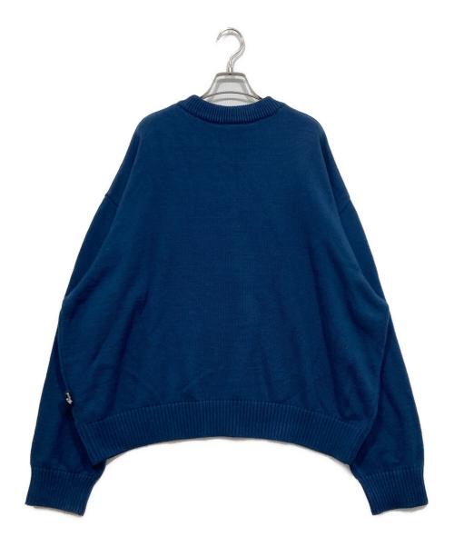 paragraph（パラグラフ）paragraph (パラグラフ) プリントコットンニット ネイビー サイズ:Freeの古着・服飾アイテム