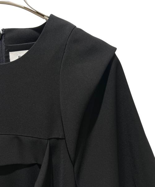 ENFOLD（エンフォルド）ENFOLD (エンフォルド) STRING DRAPE-DRESS ブラック サイズ:36の古着・服飾アイテム