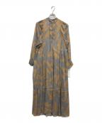 styling/スタイリング）の古着「ワイドスリーブシフォンワンピース」｜グレー