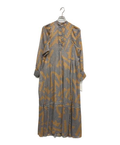 styling/（スタイリング）styling/ (スタイリング) ワイドスリーブシフォンワンピース グレー サイズ:1の古着・服飾アイテム