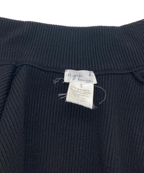 agnes b homme（アニエスベーオム）agnes b homme (アニエスベーオム) ドライバーズニット ブラック サイズ:1の古着・服飾アイテム