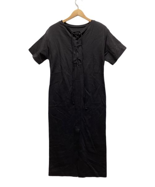 edition（エディション）edition (エディション) レースアップワンピース グレー サイズ:Ｆの古着・服飾アイテム