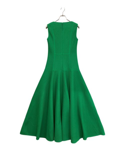 CAROLINA HERRERA（カロライナヘレラ）CAROLINA HERRERA (カロライナヘレラ) ノースリーブワンピース グリーン サイズ:2の古着・服飾アイテム