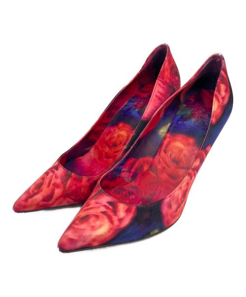 Christian Louboutin（クリスチャン・ルブタン）Christian Louboutin (クリスチャン・ルブタン) 花柄パンプス レッド サイズ:36 1/2の古着・服飾アイテム