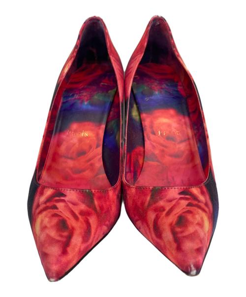 Christian Louboutin（クリスチャン・ルブタン）Christian Louboutin (クリスチャン・ルブタン) 花柄パンプス レッド サイズ:36 1/2の古着・服飾アイテム
