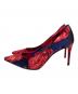 Christian Louboutin (クリスチャン・ルブタン) 花柄パンプス レッド サイズ:36 1/2：8000円