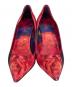 中古・古着 Christian Louboutin (クリスチャン・ルブタン) 花柄パンプス レッド サイズ:36 1/2：8000円
