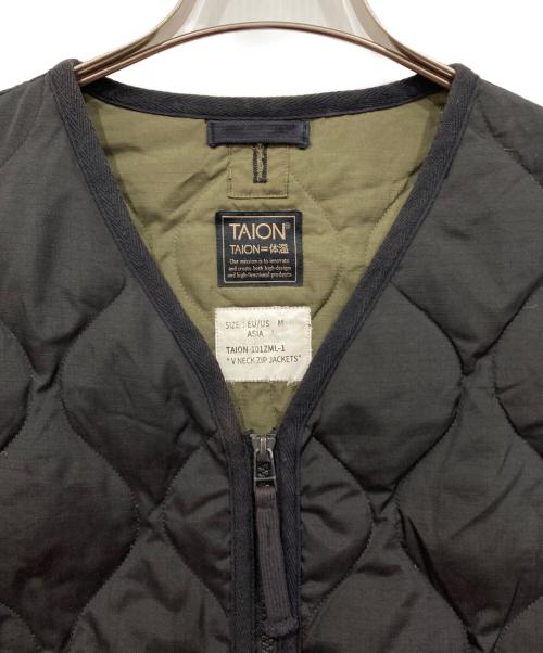 TAION（タイオン）TAION (タイオン) V NECK ZIP JACKTS / V ネック ジップ ジャケット  ブラック サイズ:ASIA Lの古着・服飾アイテム