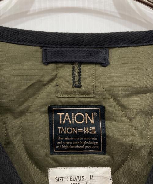 TAION（タイオン）TAION (タイオン) V NECK ZIP JACKTS / V ネック ジップ ジャケット  ブラック サイズ:ASIA Lの古着・服飾アイテム
