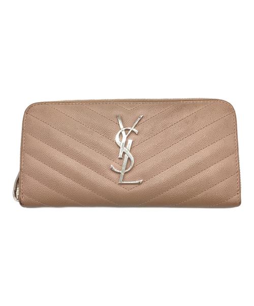 Saint Laurent Paris（サンローランパリ）Saint Laurent Paris (サンローランパリ) ラウンドファスナー財布 ピンクの古着・服飾アイテム