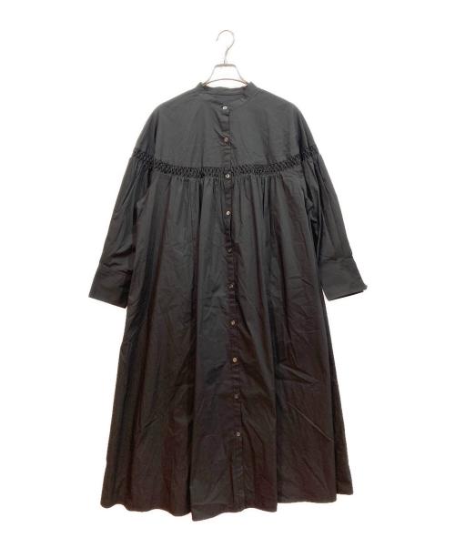 23区（ニジュウサンク）23区 (ニジュウサンク) コンパクトライトクロス ピンタック ワンピース ブラック サイズ:48（17G）の古着・服飾アイテム