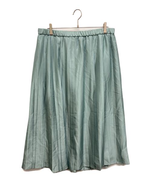 23区（ニジュウサンク）23区 (ニジュウサンク) シアーコンビ プリーツ スカート グリーン サイズ:50の古着・服飾アイテム