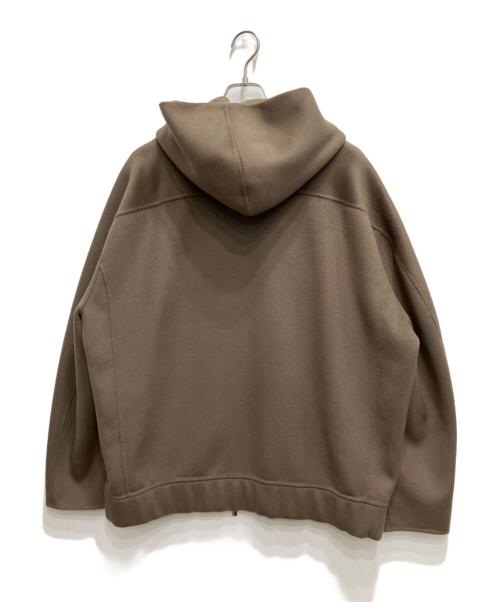 ATTACHMENT（アタッチメント）ATTACHMENT (アタッチメント) W/CA DOUBLE FACE BEAVER CLOTH ZIP HOODIE ブラウン サイズ:2の古着・服飾アイテム