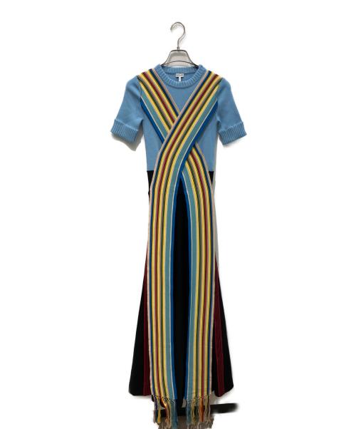 LOEWE（ロエベ）LOEWE (ロエベ) ストライプバンドニットドレス　D3196430SM ブラック サイズ:XSの古着・服飾アイテム