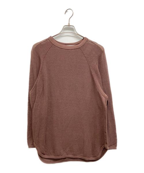 PHEENY（フィーニー）PHEENY (フィーニー) BASKET MESH RAGLAN SLEEVE ブラウン サイズ:Freeの古着・服飾アイテム