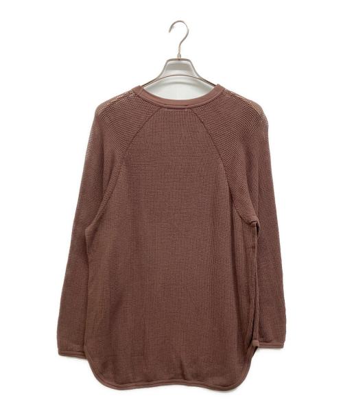 PHEENY（フィーニー）PHEENY (フィーニー) BASKET MESH RAGLAN SLEEVE ブラウン サイズ:Freeの古着・服飾アイテム