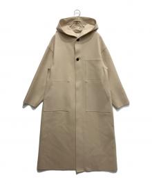 HYKE（ハイク）の古着「MELTON HOODED WORK COAT/メルトンフーデッドワークコート」｜アイボリー