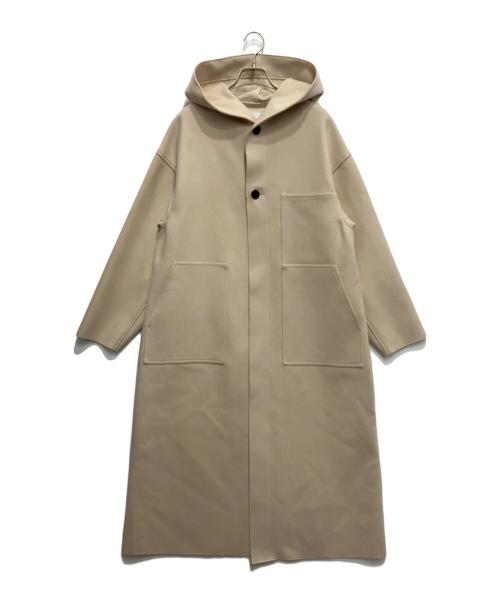 HYKE（ハイク）HYKE (ハイク) MELTON HOODED WORK COAT/メルトンフーデッドワークコート アイボリー サイズ:1の古着・服飾アイテム