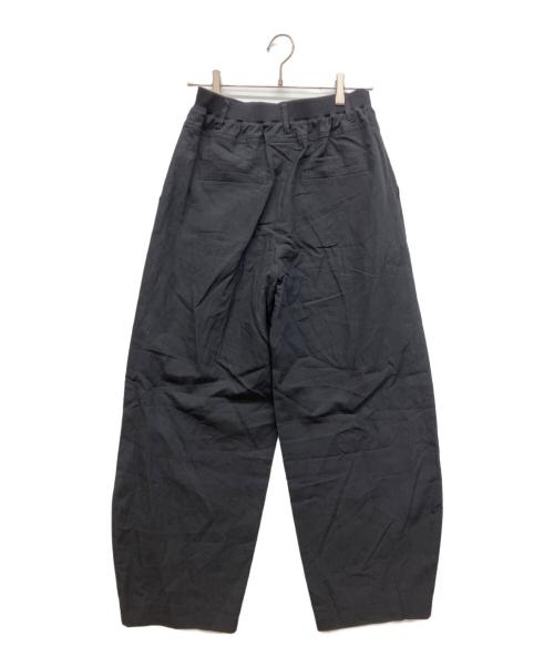 Maison Platinum（メゾンプラチナ）Maison Platinum (メゾンプラチナ) リネンストレッチ平織り バレルパンツ ブラック サイズ:9の古着・服飾アイテム