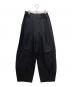 Maison Platinum（メゾンプラチナ）の古着「リネンストレッチ平織り バレルパンツ」｜ブラック