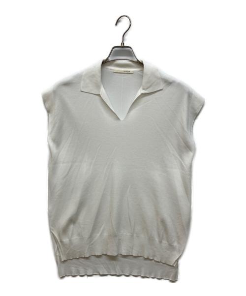 qualite（カリテ）qualite (カリテ) レーヨンストレッチオープンカラーシャツ ホワイト サイズ:FREEの古着・服飾アイテム