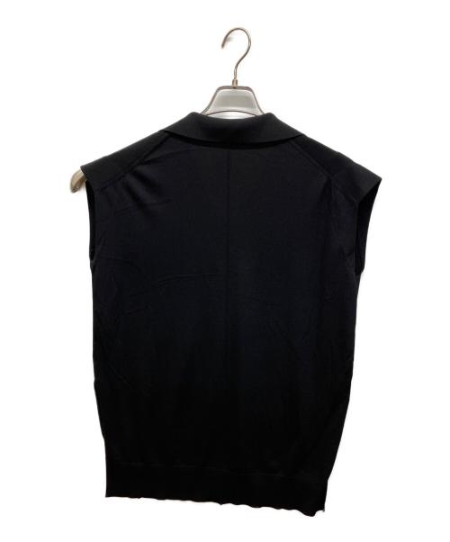 qualite（カリテ）qualite (カリテ) レーヨンストレッチオープンカラーシャツ ブラック サイズ:FREEの古着・服飾アイテム