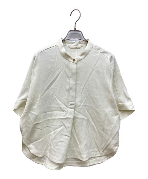 qualite（カリテ）qualite (カリテ) リネンライクラウンドスリットブラウス オフホワイト サイズ:FREEの古着・服飾アイテム