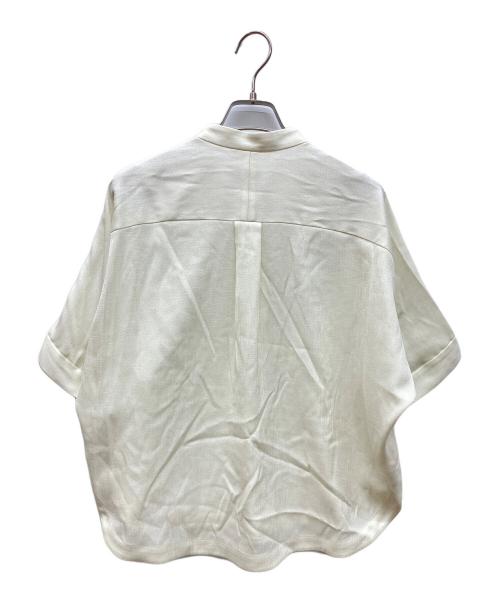 qualite（カリテ）qualite (カリテ) リネンライクラウンドスリットブラウス オフホワイト サイズ:FREEの古着・服飾アイテム