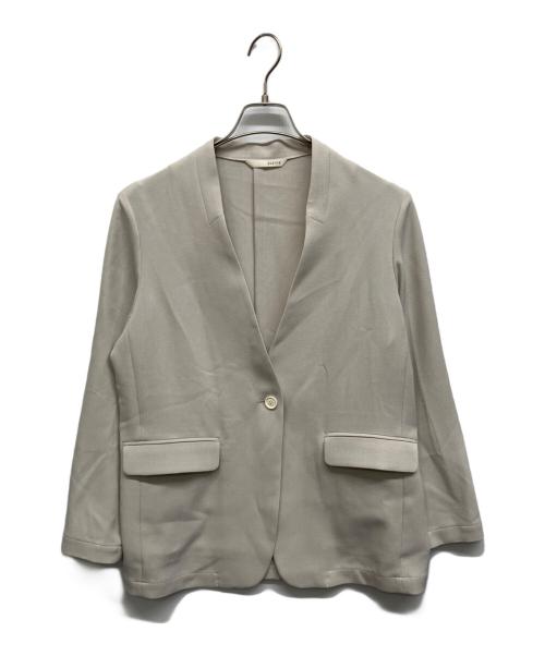 qualite（カリテ）qualite (カリテ) オックスシャンブレージャケット ベージュ サイズ:38の古着・服飾アイテム