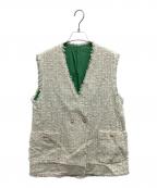 K.T KIYOKO TAKASEケーティー キヨコタカセ）の古着「サマーツイード ジレ」｜リーフグリーン