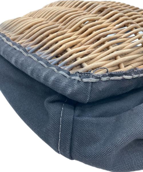 ebagos（エバゴス）ebagos (エバゴス) キャンバス・カゴポケット付トート (ポケットオーバル) グレーの古着・服飾アイテム