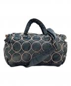 PORTER×mina perhonenポーター×ミナ ペルホネン）の古着「tambourine 2WAY DOCTORS BAG」｜ブルー×ピンク