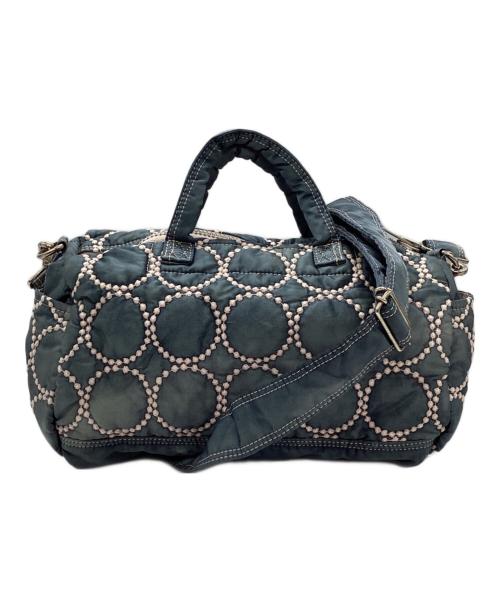 PORTER（ポーター）PORTER (ポーター) mina perhonen (ミナ ペルホネン) tambourine 2WAY DOCTORS BAG ブルー×ピンク サイズ:下記参照の古着・服飾アイテム