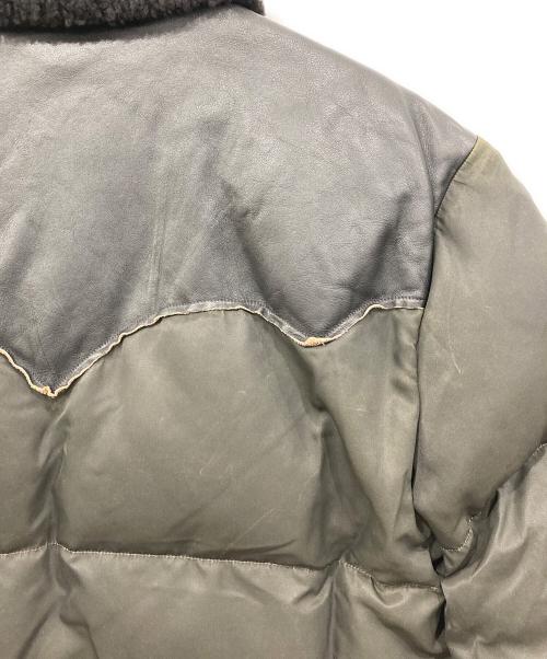 RRL（ダブルアールエル）RRL (ダブルアールエル) シアリングカラー レザーヨークジャケット ブラック サイズ:L/Gの古着・服飾アイテム