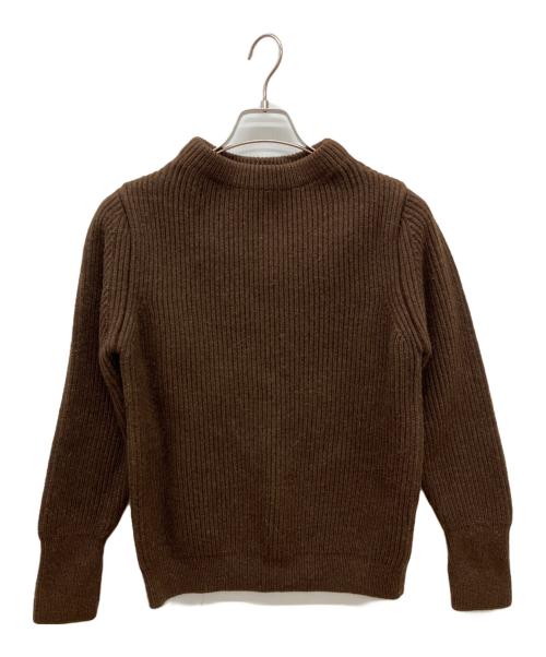 ANDERSEN-ANDERSEN（アンデルセン アンデルセン）ANDERSEN-ANDERSEN (アンデルセン アンデルセン) 5GUAGE CREW NECK SWEATER 5ゲージクルーネックセーター　ウールニット ブラウン サイズ:Ｓの古着・服飾アイテム