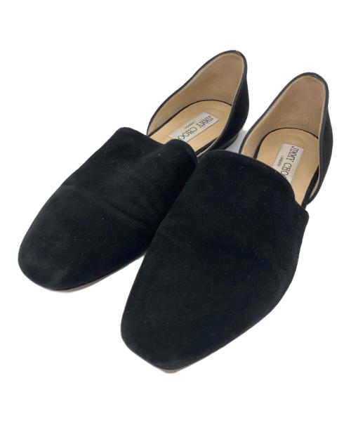 JIMMY CHOO（ジミーチュウ）JIMMY CHOO (ジミーチュウ) スウェードセパレートパンプス ブラック サイズ:36　1/2の古着・服飾アイテム