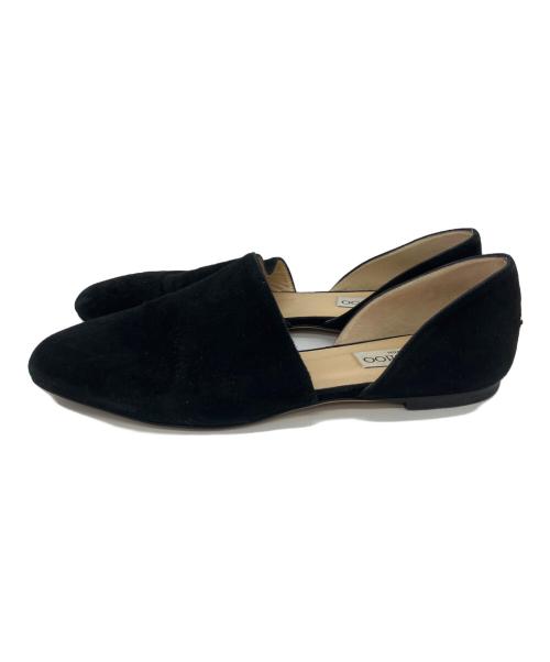 JIMMY CHOO（ジミーチュウ）JIMMY CHOO (ジミーチュウ) スウェードセパレートパンプス ブラック サイズ:36　1/2の古着・服飾アイテム