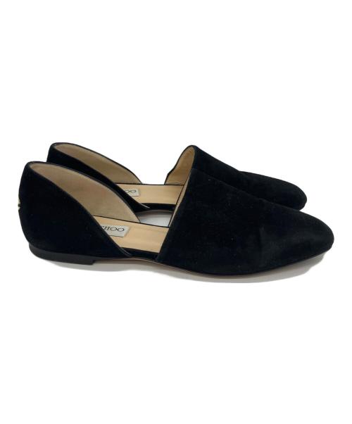 JIMMY CHOO（ジミーチュウ）JIMMY CHOO (ジミーチュウ) スウェードセパレートパンプス ブラック サイズ:36　1/2の古着・服飾アイテム