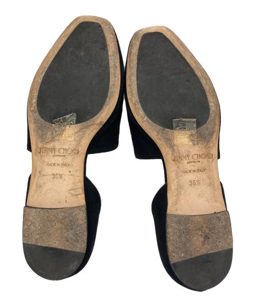 JIMMY CHOO（ジミーチュウ）JIMMY CHOO (ジミーチュウ) スウェードセパレートパンプス ブラック サイズ:36　1/2の古着・服飾アイテム