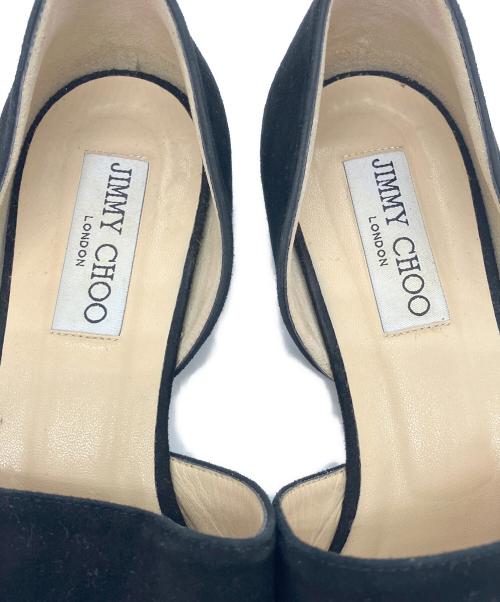 JIMMY CHOO（ジミーチュウ）JIMMY CHOO (ジミーチュウ) スウェードセパレートパンプス ブラック サイズ:36　1/2の古着・服飾アイテム