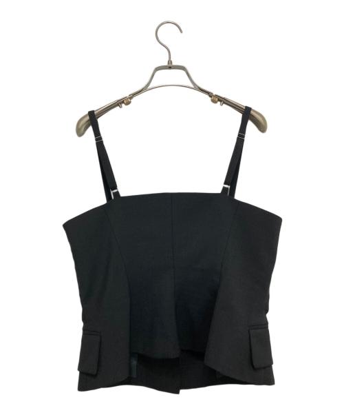 sacai（サカイ）sacai (サカイ) ベストセット レイヤードカットソー ブラック サイズ:1の古着・服飾アイテム
