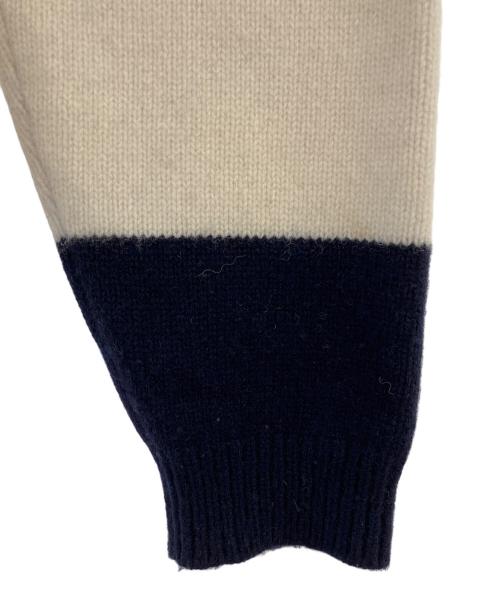 Oblada（オブラダ）Oblada (オブラダ) WILLIAM ボーダーニット ホワイト×ネイビー サイズ:Fの古着・服飾アイテム