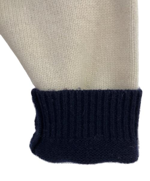 Oblada（オブラダ）Oblada (オブラダ) WILLIAM ボーダーニット ホワイト×ネイビー サイズ:Fの古着・服飾アイテム