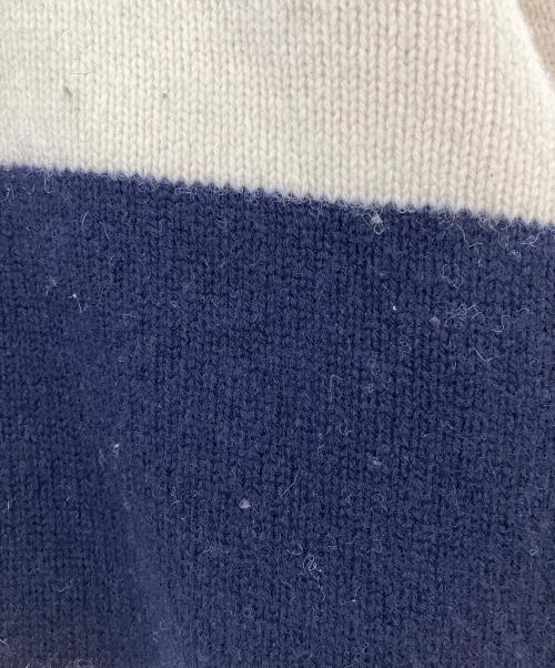 Oblada（オブラダ）Oblada (オブラダ) WILLIAM ボーダーニット ホワイト×ネイビー サイズ:Fの古着・服飾アイテム